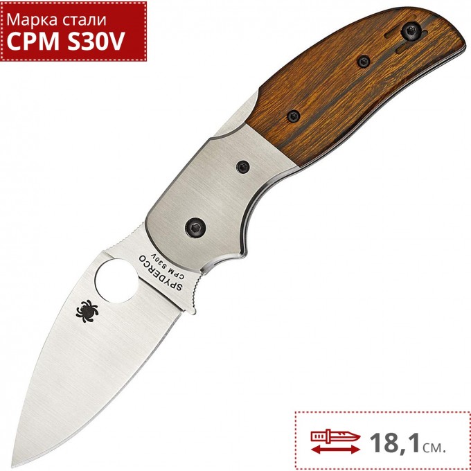 Нож SPYDERCO SAGE 4 IRONWOOD & TITANIUM 123WDP Нож SPYDERCO SAGE 4 IRONWOOD & TITANIUM 123WDP